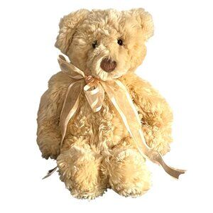 GUND Gordon Stuffed Blonde Teddy Bear with Decorative Bow